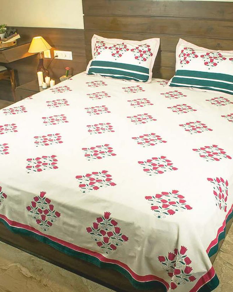 Bedsheet in Hand Embroidery hand embroidery — PHPC/BEDSHEETS-01