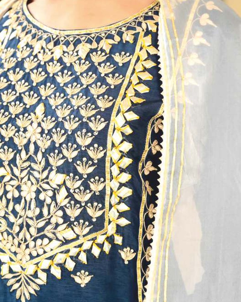 Cotton Suit in Gota Patti hand embroidery — PHPC/SUIT-09