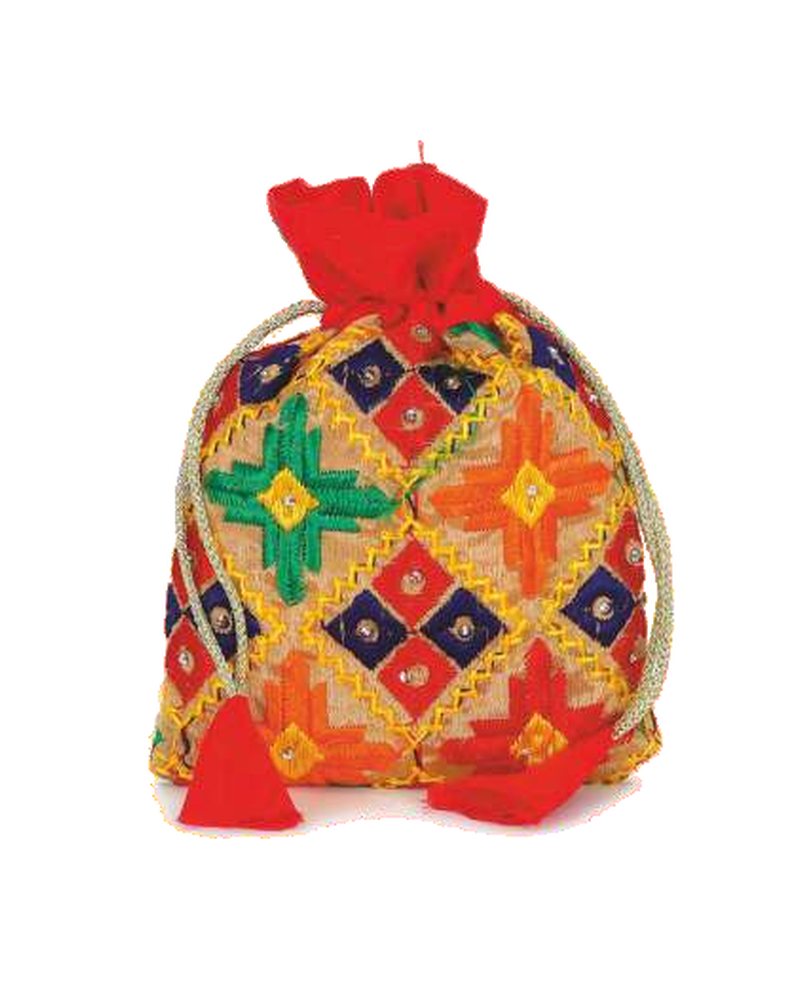 Hand Bag in Phulkari hand embroidery — PHPC/HAND BAG-03