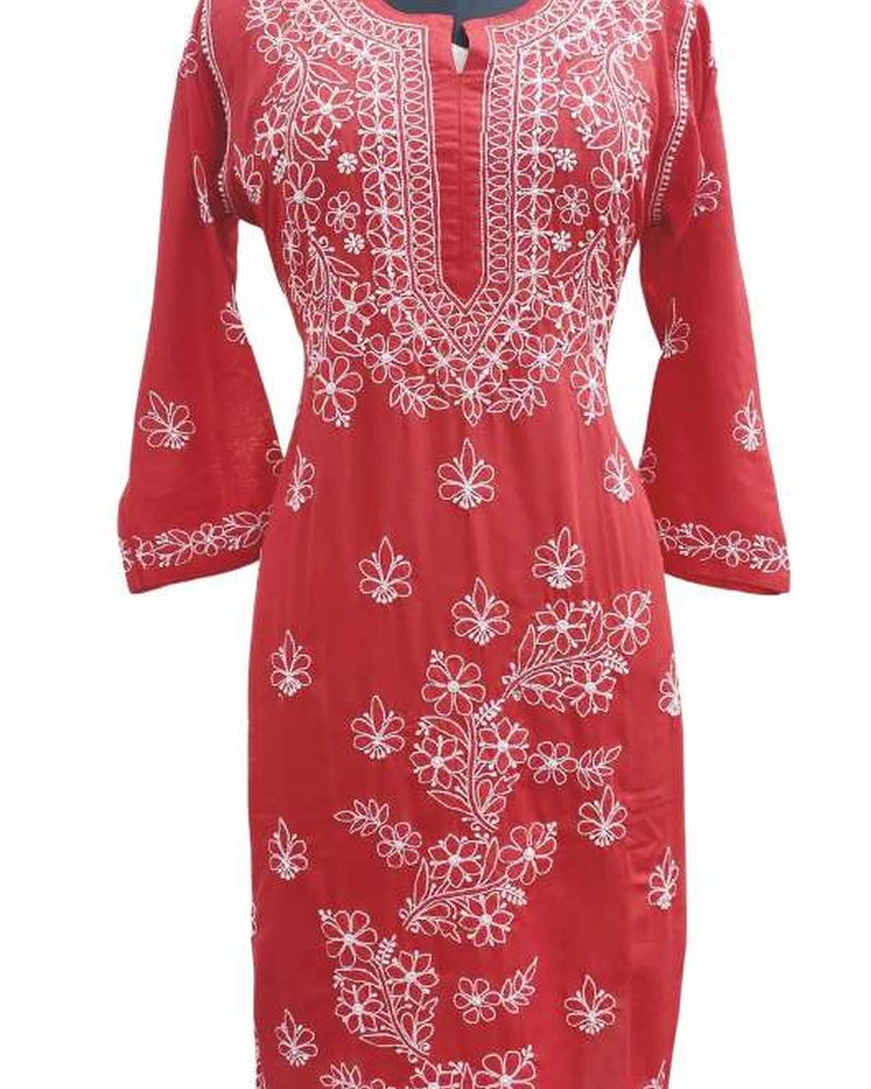 Cotton Suit in Phulkari hand embroidery — PHPC/SUIT-06