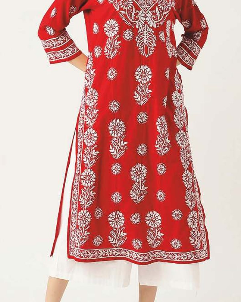 Cotton Suit in Phulkari hand embroidery — PHPC/SUIT-07