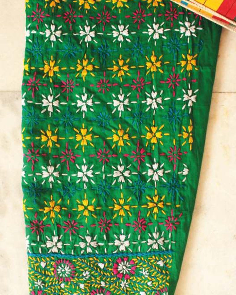 Cotton Suit in Phulkari hand embroidery — PHPC/SUIT-08