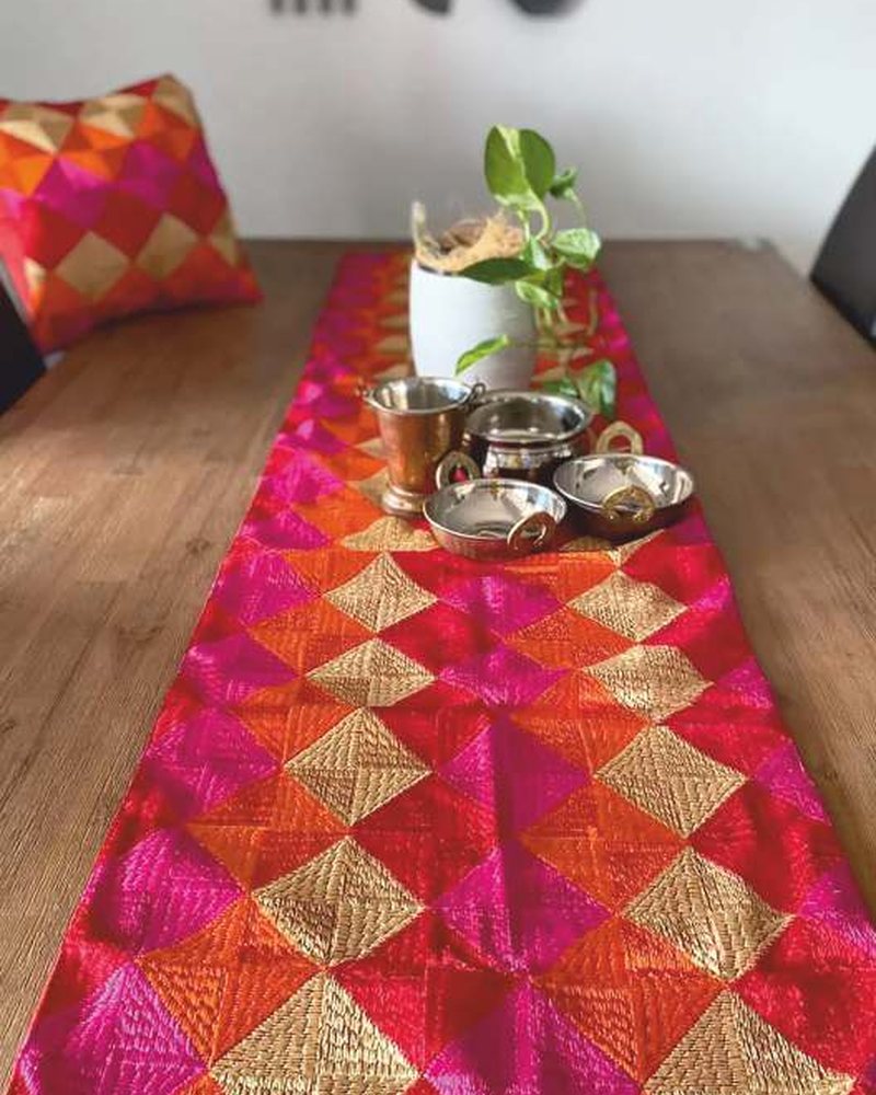 Table Cloth in Phulkari hand embroidery — PHPC/TABLE CLOTH-03